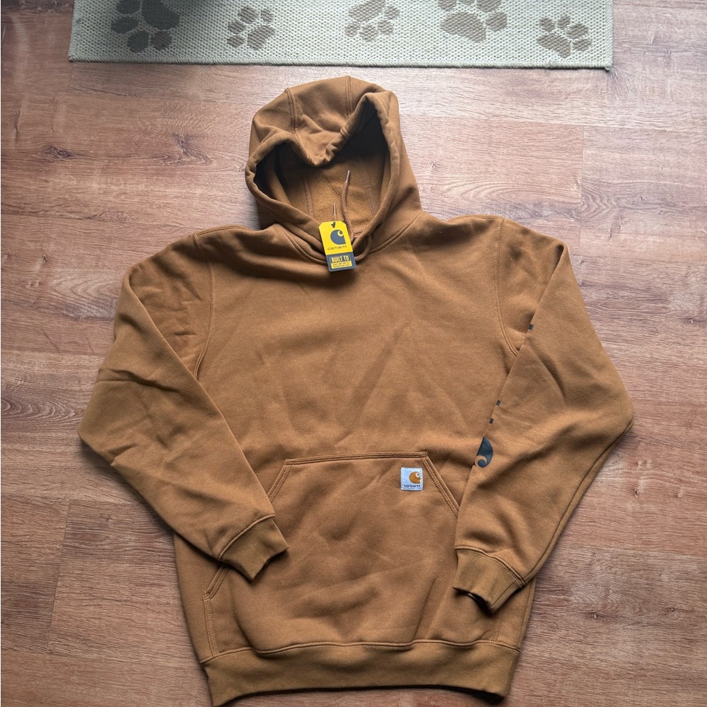Carhartt Men's Carhartt Brown/Tan Hooded Work Sweatshirt